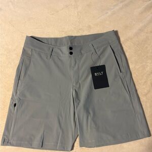BYLT Basics Men's Light Gray Flat Front Shorts